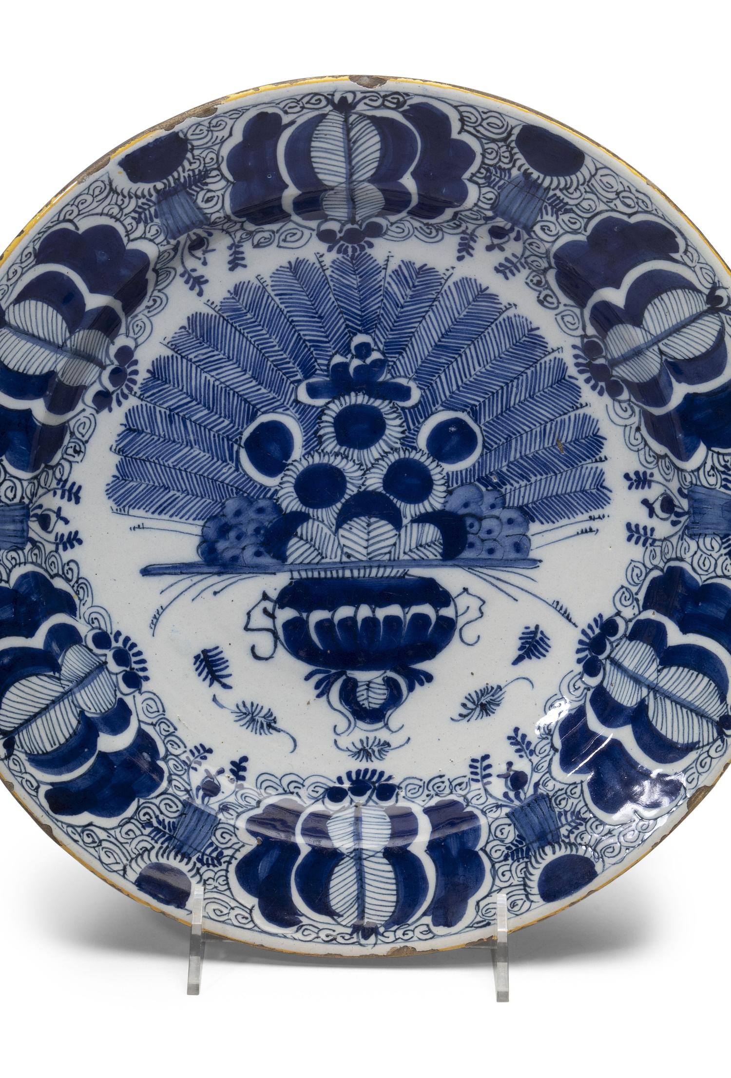 A Pair of Delft Blue and White Chargers