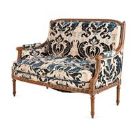 An Assembled Louis XVI Style Carved Beechwood Four-Piece Seating Suite