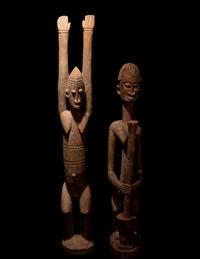 Three Dogan Wood Figures