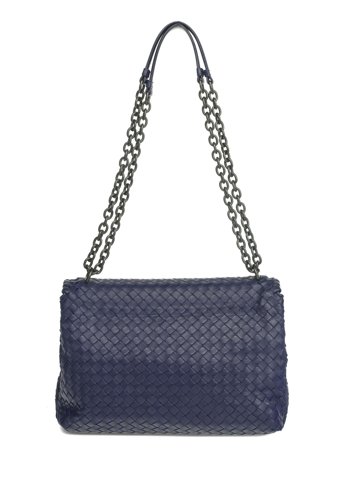 BOTTEGA VENETA, VIOLET INTRECCIATO OLIMPIA BAG