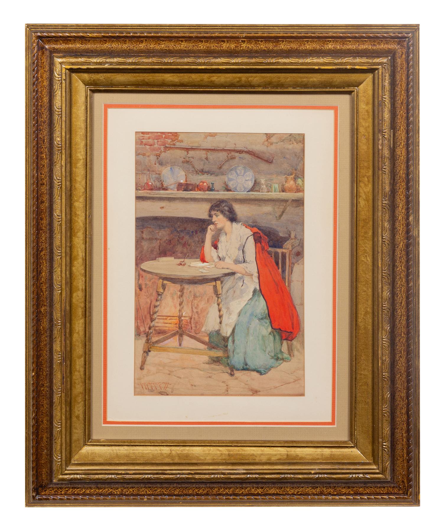 Joseph Kirkpatrick (British, 1872-1930) The Letter, Woman…