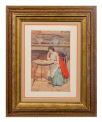 Joseph Kirkpatrick (British, 1872-1930) The Letter, Woman…