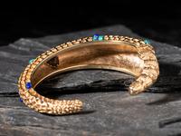 Tufa Cast 14K Gold Corn Cob Cuff Bracelet