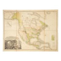 [Map]. Tanner, Henry Schenck (1786-1858). A Map of North America, Constructed According To The Latest Information. Philadelphia: H.S. Tanner, 1822 [but 1823].
