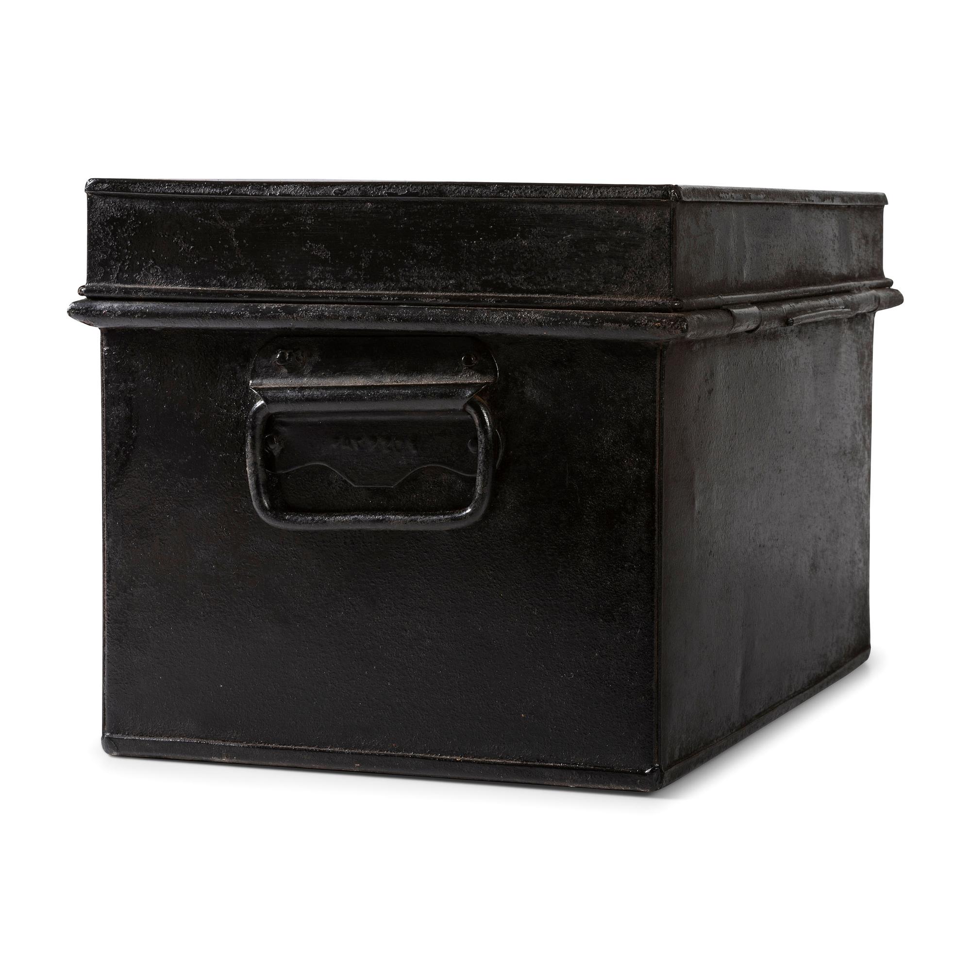 A Painted Tin Opium Storage Box