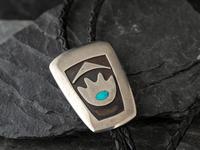 Sterling Silver and Turquoise Bear Paw Bolo Tie