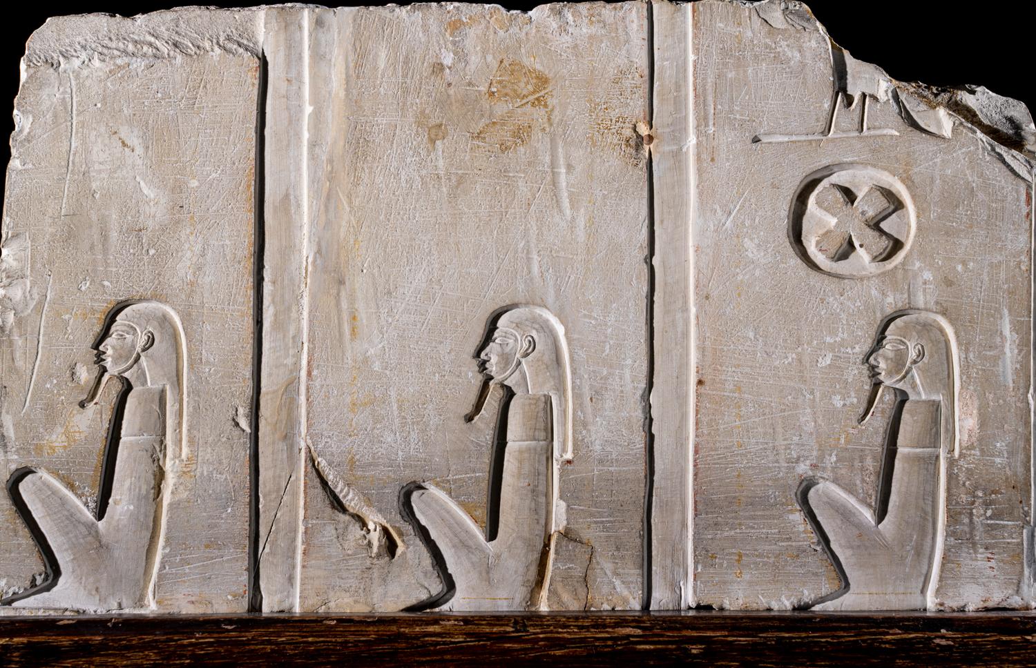 An Egyptian Limestone Relief Fragment