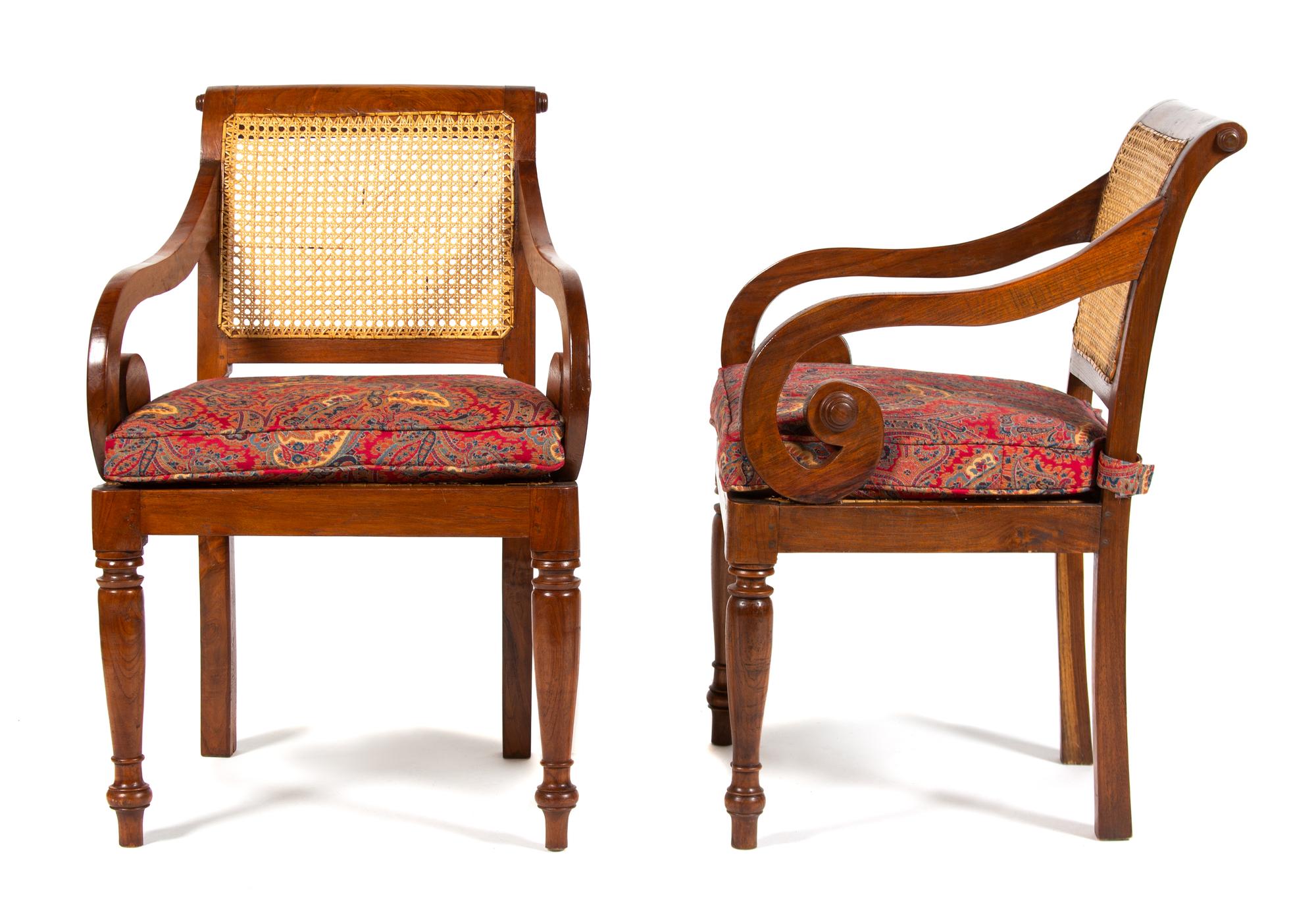 A Set of Six Empire Style Hardwood Armchairs Height 34 inches. — 20TH CENTURY