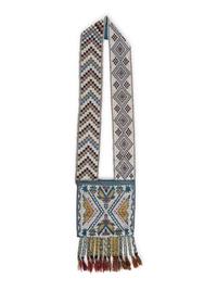 Anishinaabe Child's Loom Beaded Bandolier Bag