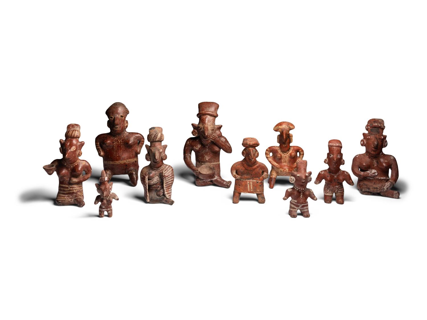 Ten Nayarit Terracotta Figures