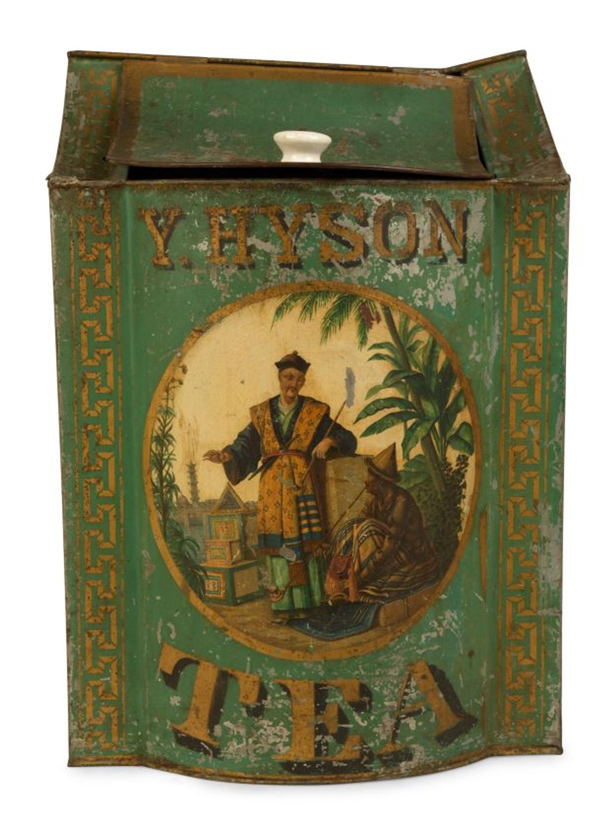 Two Vintage Painted Tea Tins — 19TH CENTURY