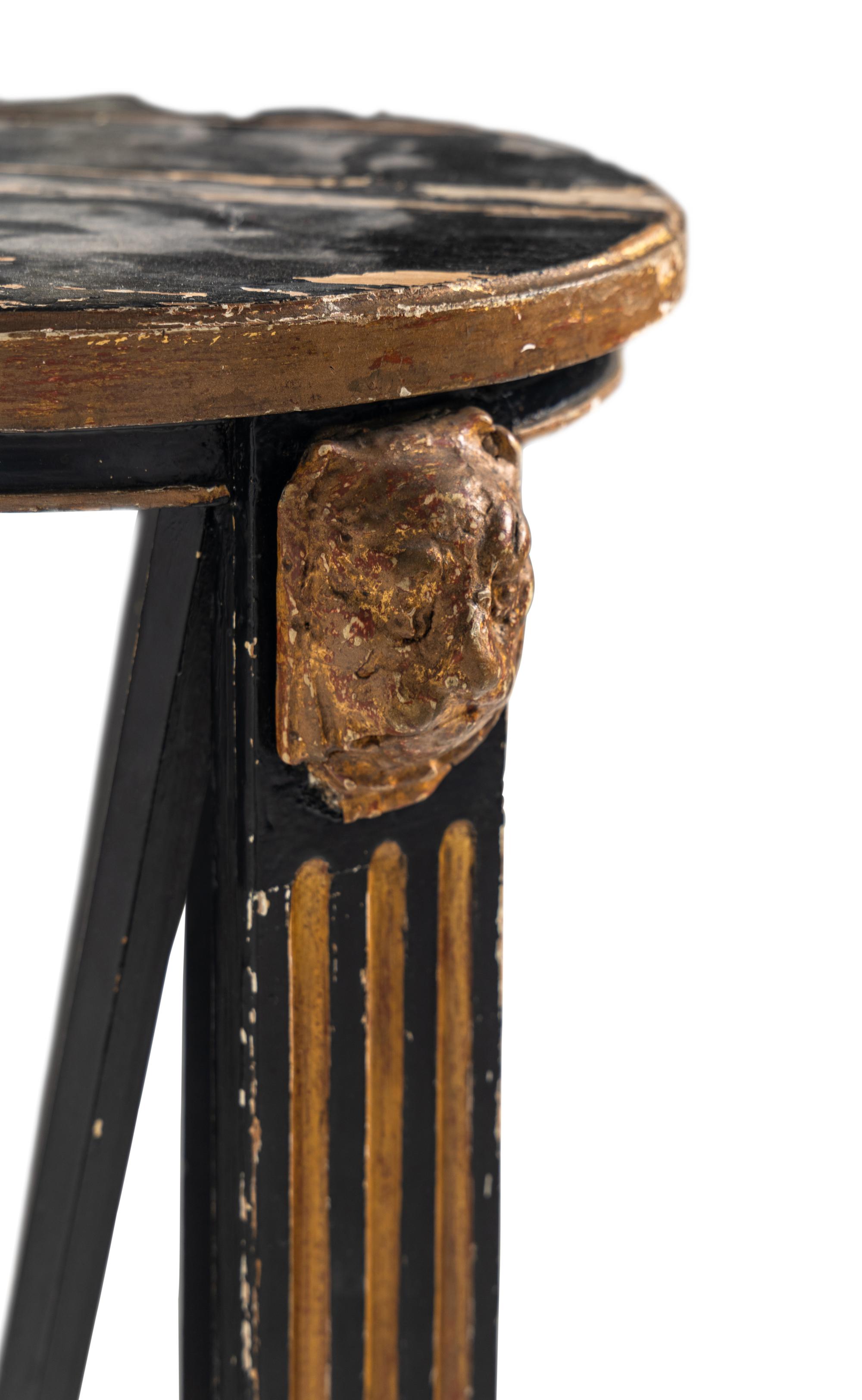 A Painted and Parcel Gilt Pedestal