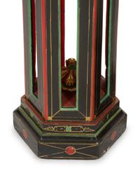 A Pair of Painted and Parcel Gilt Pedestals