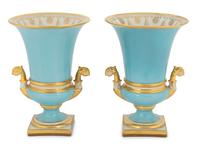A Pair of Flight, Barr and Barr Porcelain Spill Vases