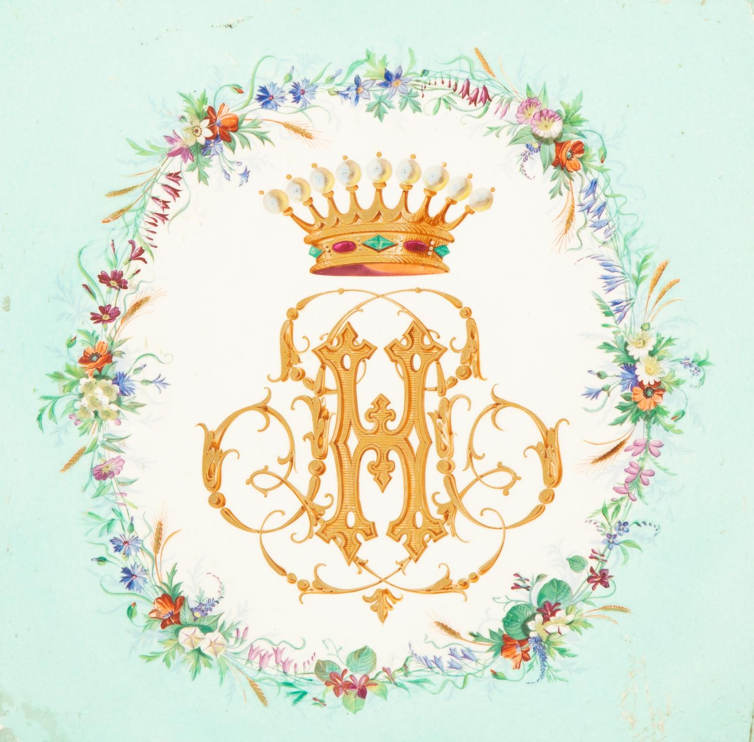 A Gilt Metal Side Chair Inset with Copeland Sèvres Style Porcelain Plaques