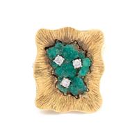 LA TRIOMPHE, EMERALD AND DIAMOND RING