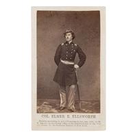 [CIVIL WAR]. -- [ELLSWORTH, Elmer (1837-1861)]. A group of 3 photographs depicting Ellsworth, comprising:
