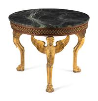 An Empire Gilt Bronze Mounted Marble-Top Guéridon
