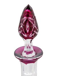 Two Cut-to-Clear Glass Decanters