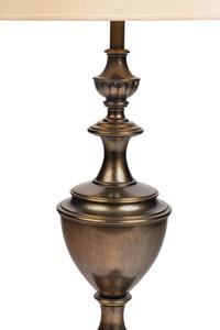 A Patinated Brass Urn-Form Table Lamp