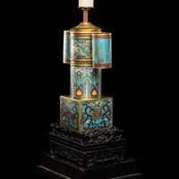 A Chinese Cloisonné Enamel 'Arrow' Vase 掐絲琺琅四方投壺