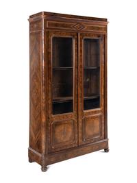 A Continental Walnut Bookcase