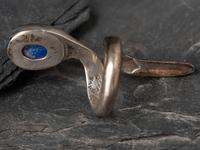 Taxco Sterling Silver Link Bracelet and Snake Ring,