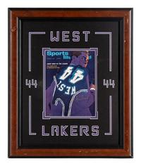 A Group of Basketball Hall of Fame Signed Autograph Items Including Jerry West, Oscar Robertson and Sam Jones