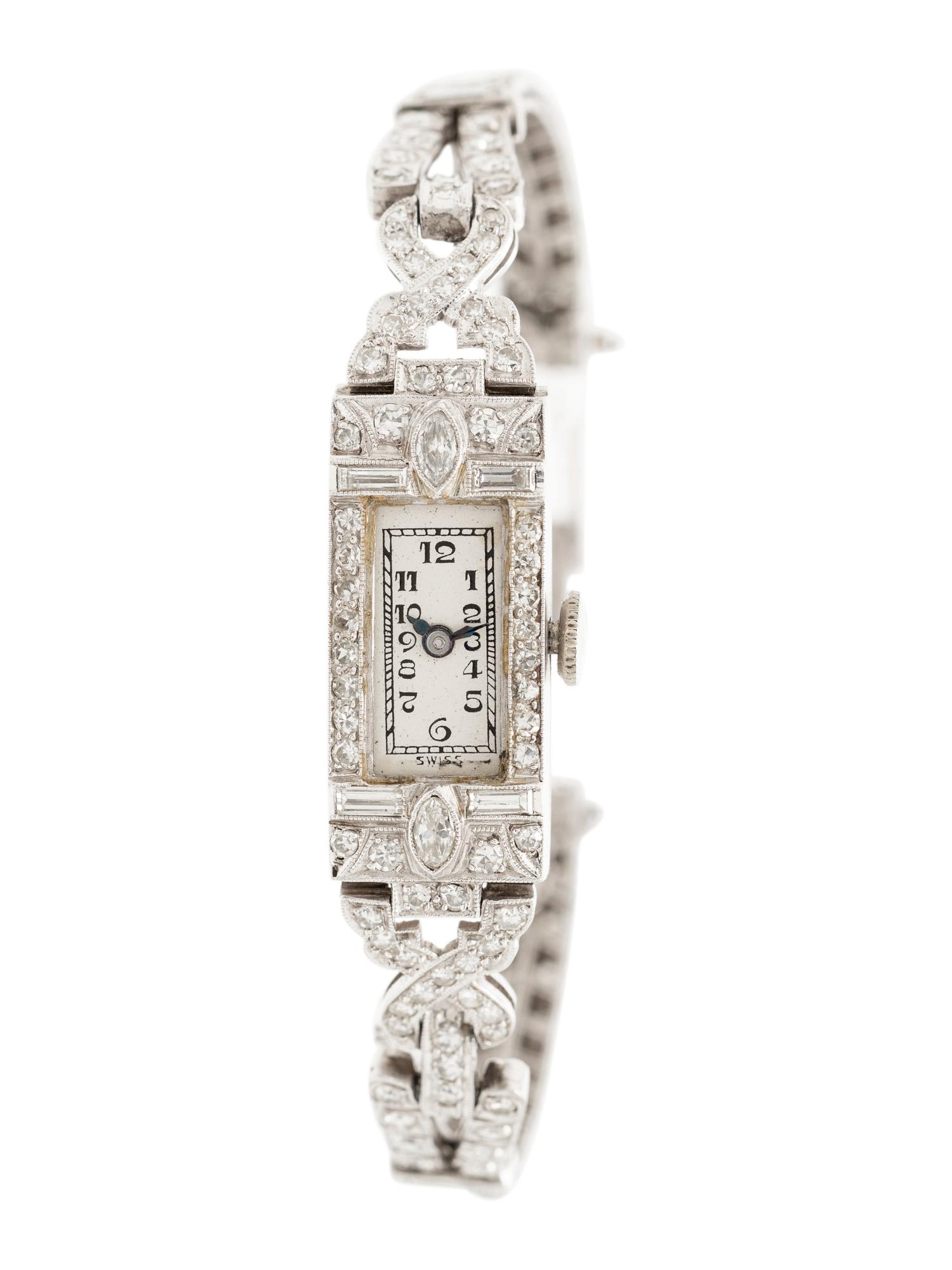 PLATINUM AND DIAMOND WATCH
