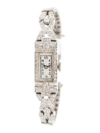 PLATINUM AND DIAMOND WATCH