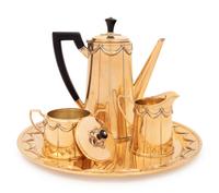 A Tiffany & Co. Silver-Gilt Four-Piece Coffee Service