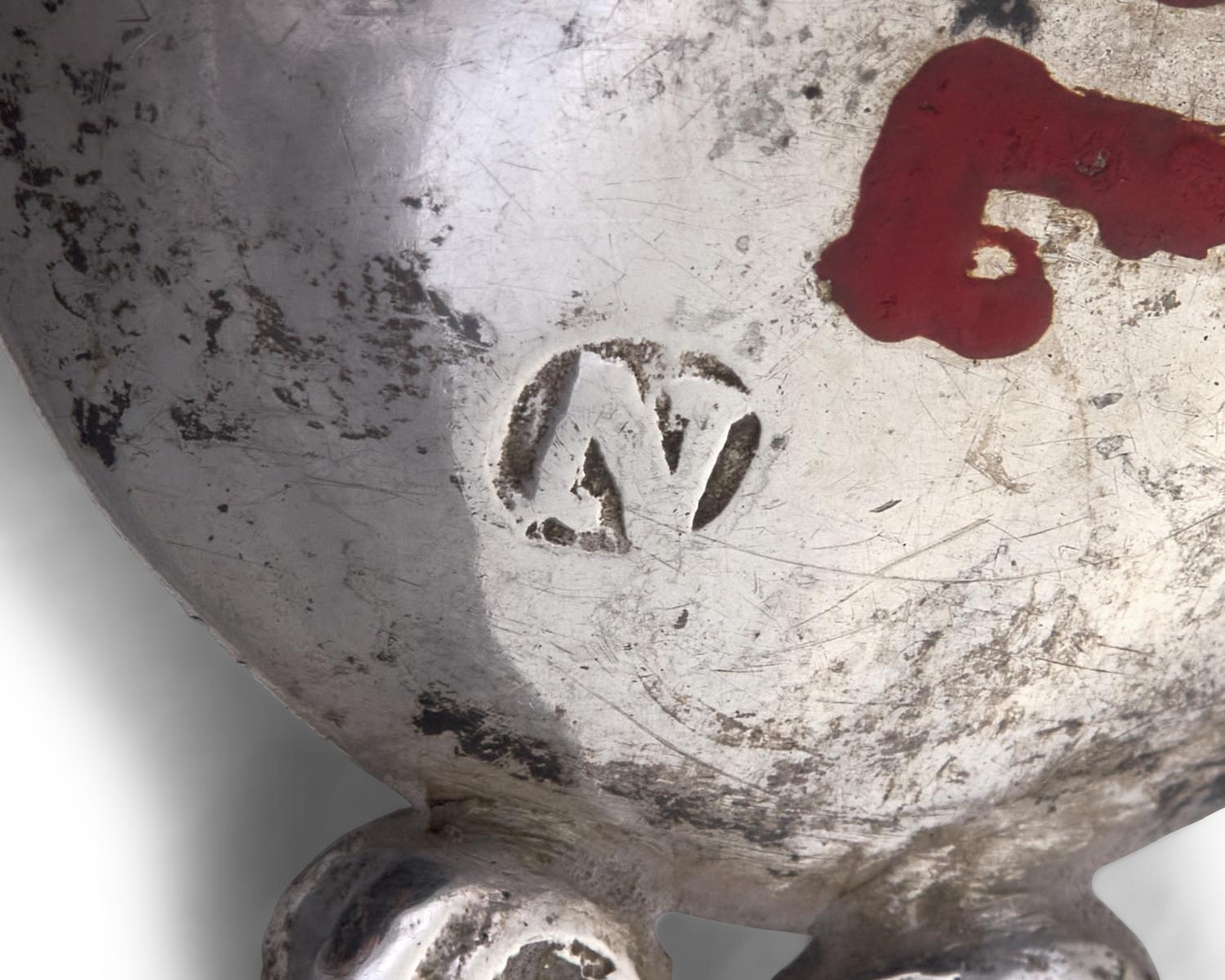 A Small Continental Silver Spoon With Eagle Terminal