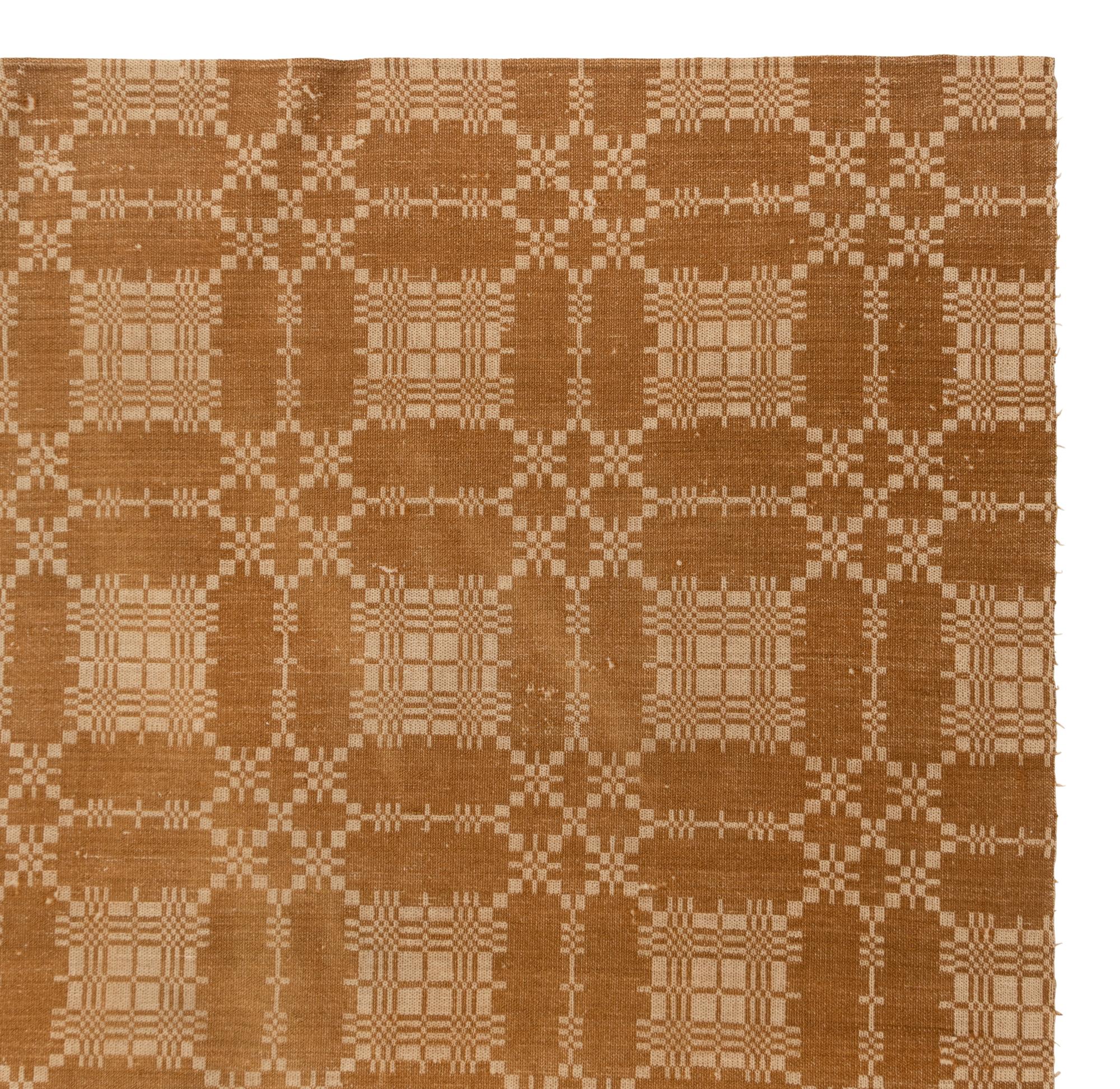 Four Cotton and Wool Jacquard Coverlets