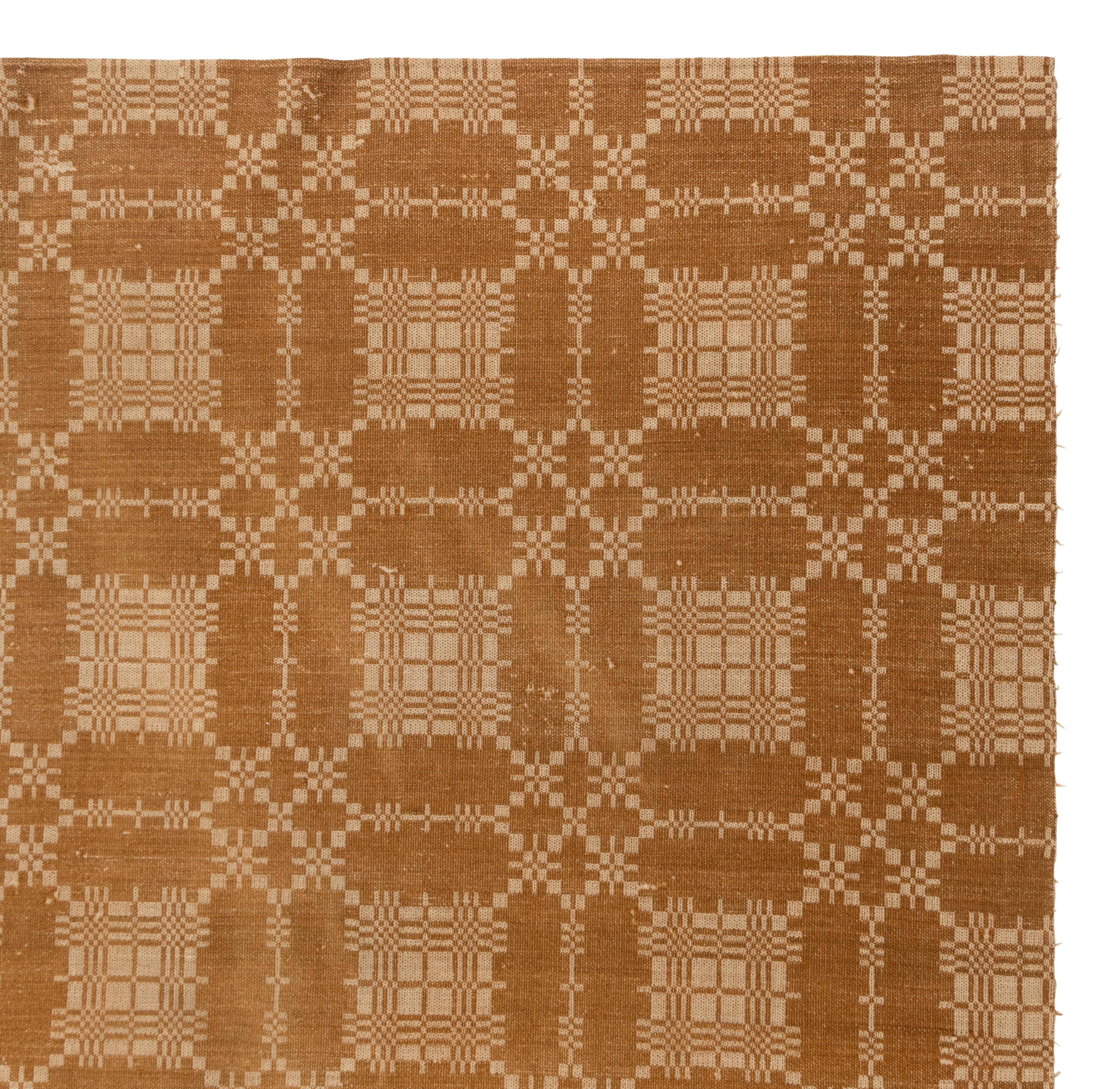 Four Cotton and Wool Jacquard Coverlets