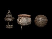 Nine Chinese Bronze Incense Wares