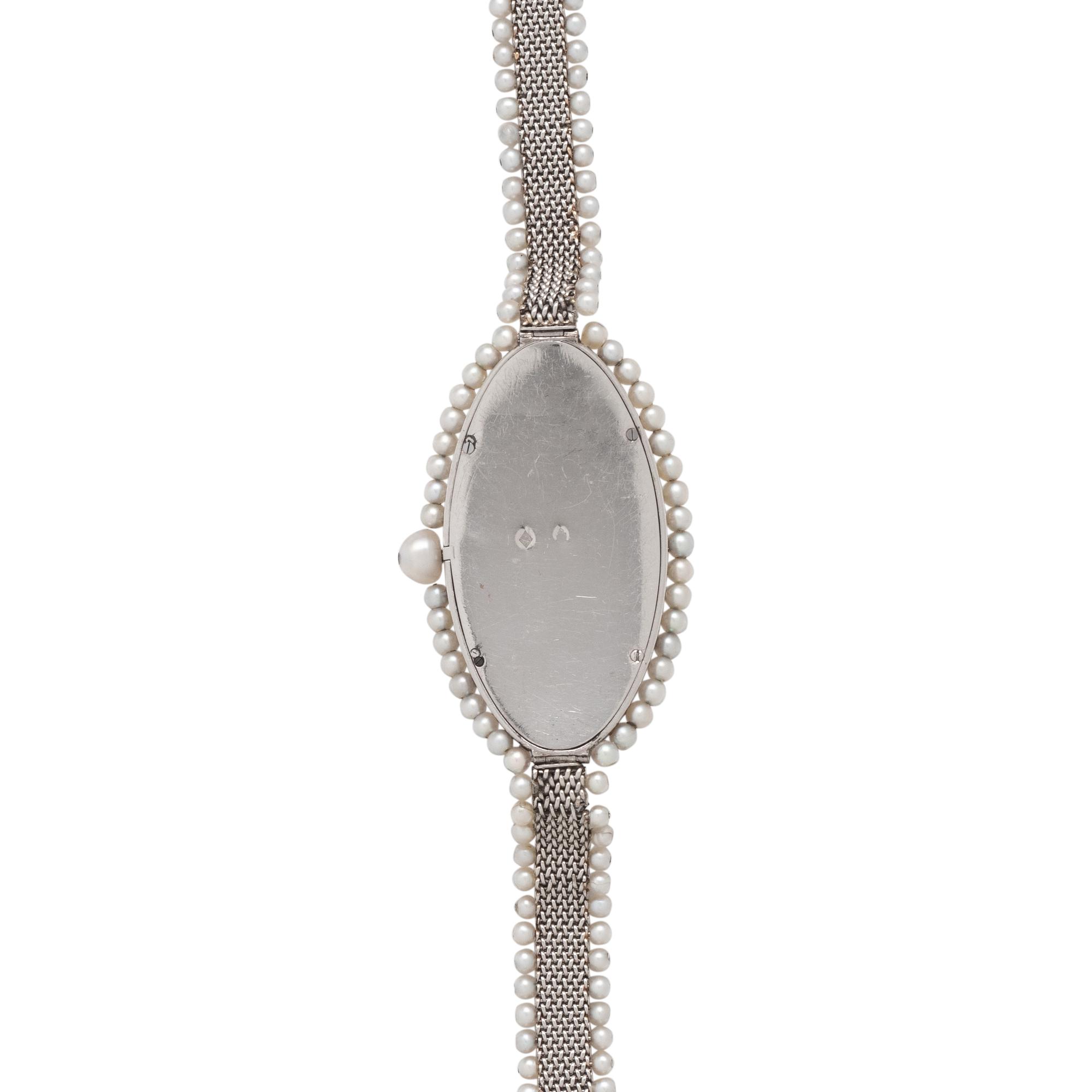 VERGER FRÈRES, BELLE ÉPOQUE, PLATINUM, PEARL AND DIAMOND WATCH