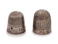 Two George III Silver Child's Thimbles