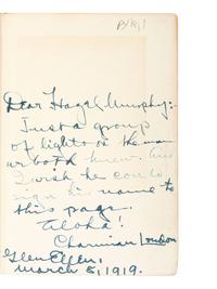 America in Literature & the Arts LONDON, Jack (1876-1916). The Human Drift . New York: The Macmillan Company, 1917.