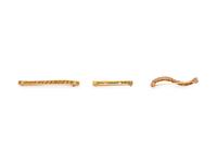 COLLECTION OF YELLOW GOLD AND DIAMOND BAR BROOCHES