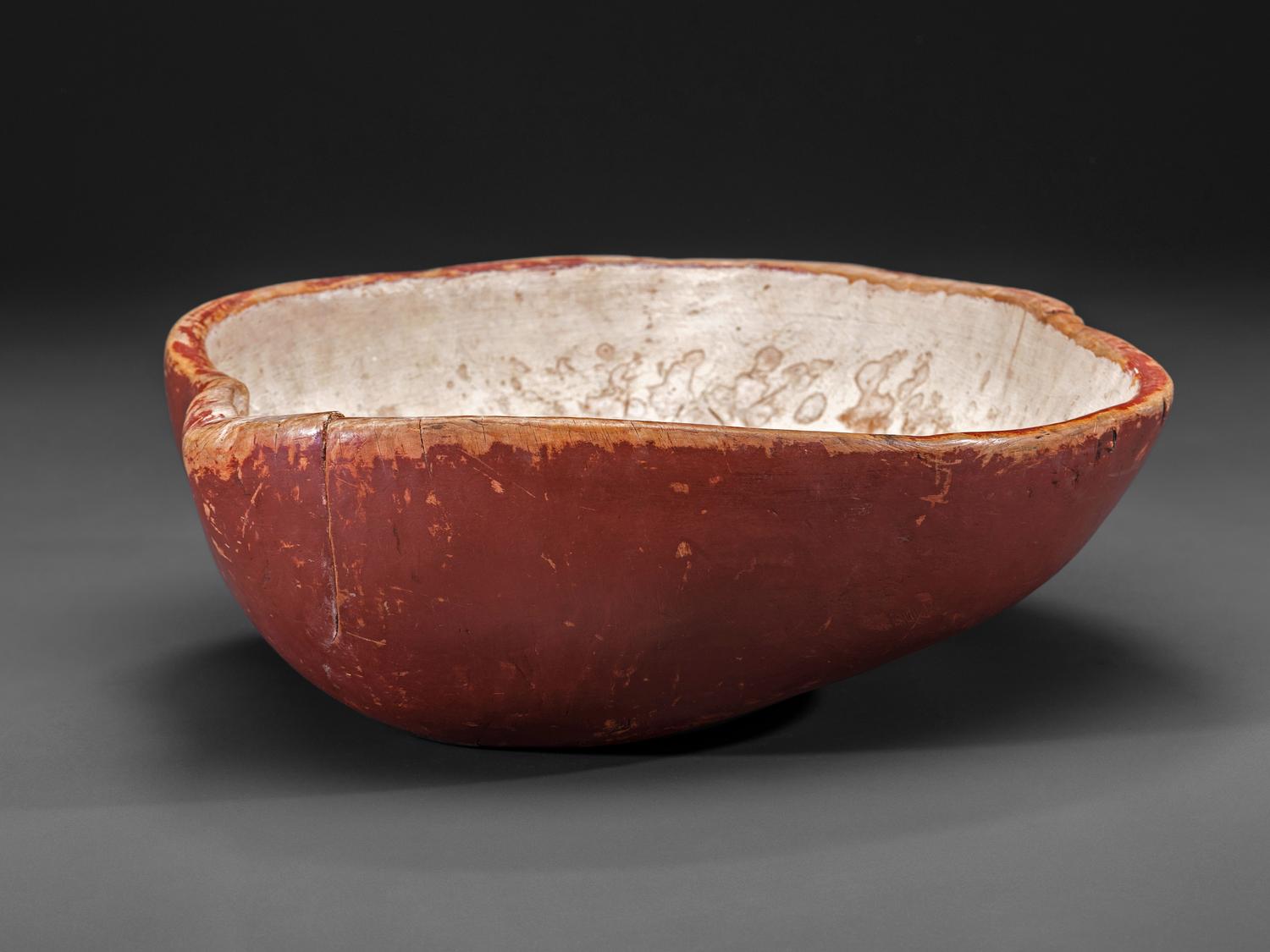 A Swedish Painted Burlwood Bowl