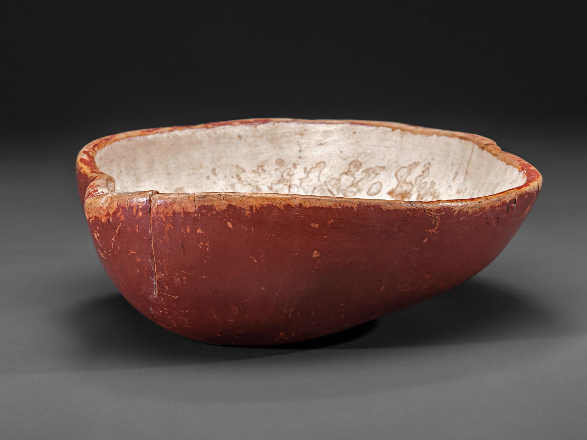 A Swedish Painted Burlwood Bowl