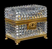 A French Gilt-Metal-Mounted Cut Glass Covered Box — EARLY 20TH CENTURY