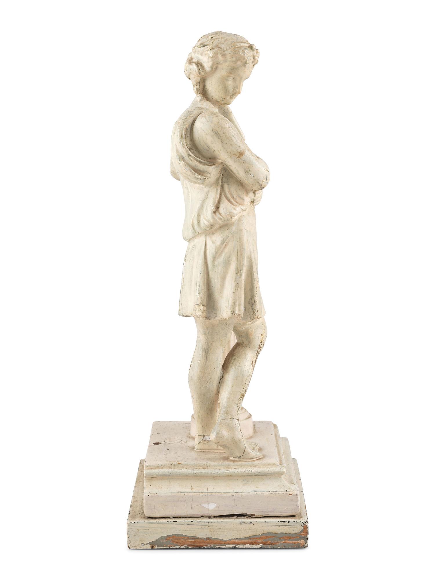 A Painted Plaster Figure of Pan