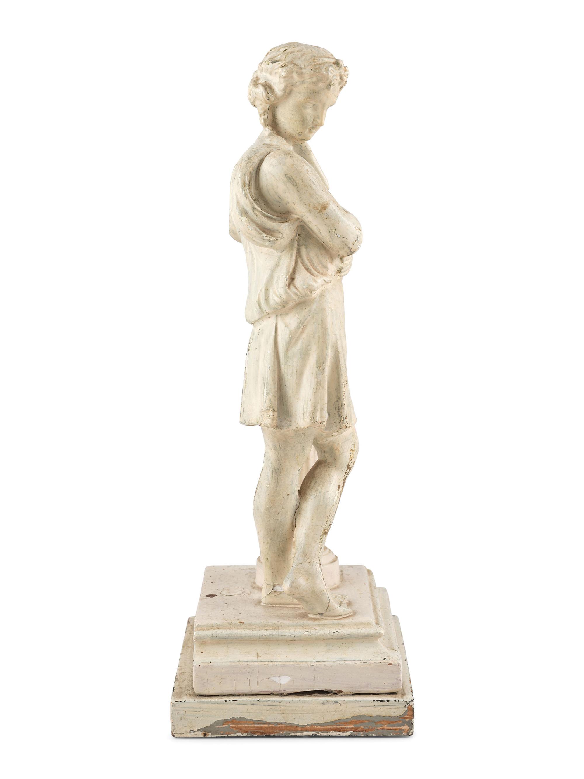 A Painted Plaster Figure of Pan