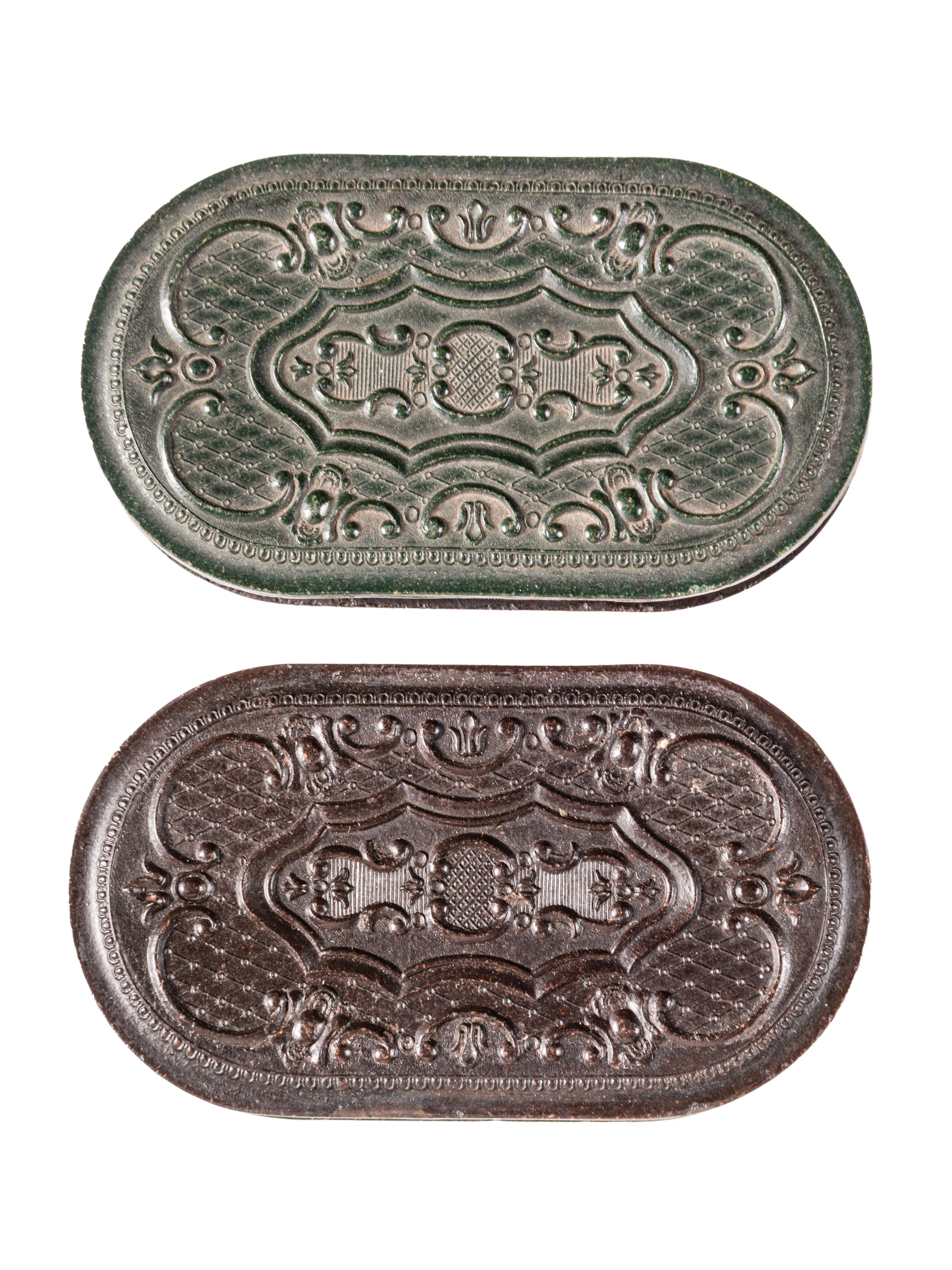 [EARLY PHOTOGRAPHY - UNION CASES]. Two "double oreo" cases containing portraits of men and women, including: