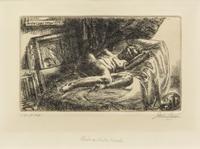 John French Sloan, (American, 1871-1951), Nude on Studio Couch, 1931