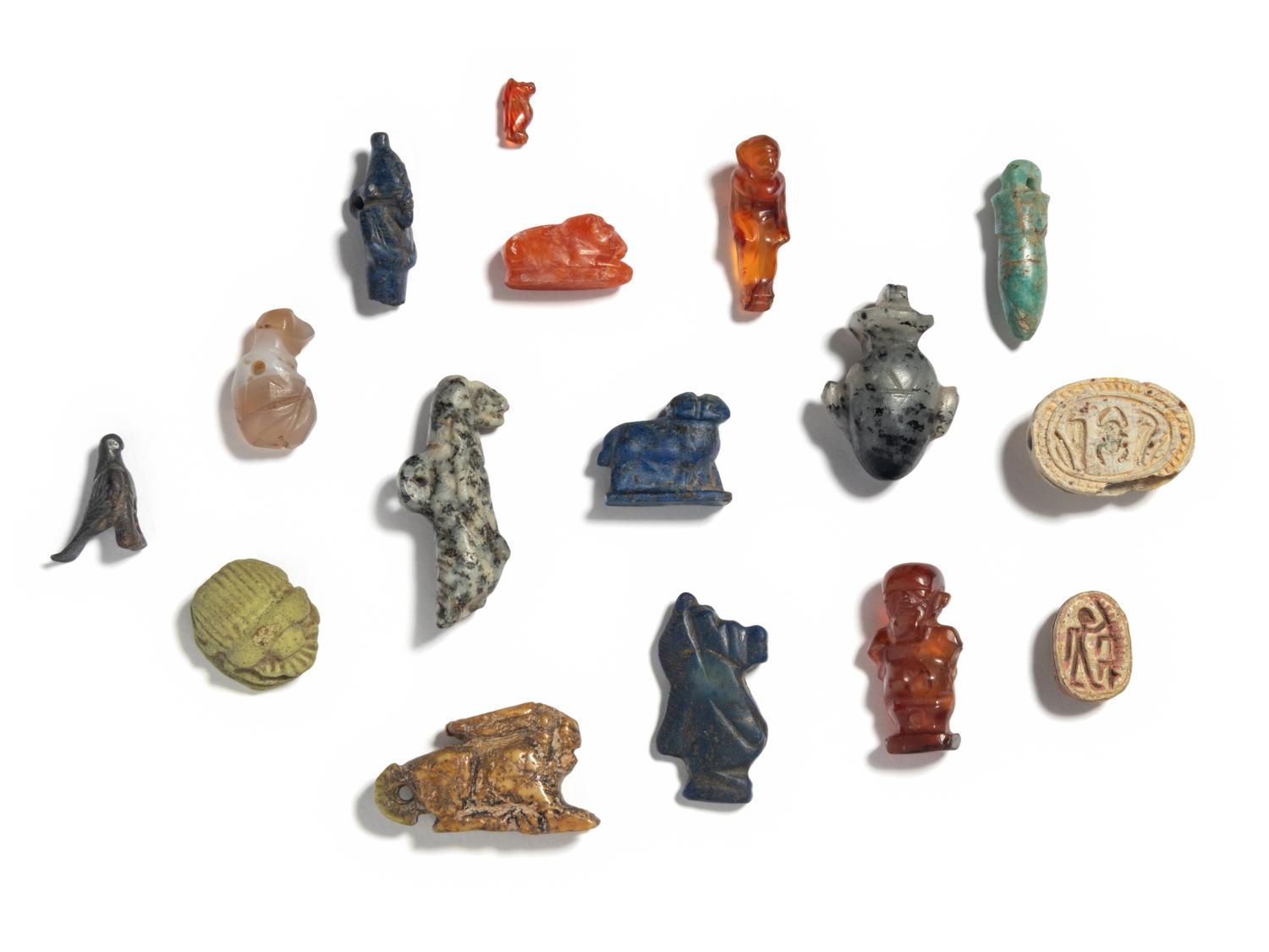 Sixteen Egyptian Amulets