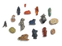 Sixteen Egyptian Amulets