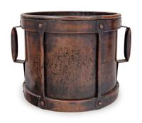 A Continental Bronze Drum-Form Jardinière