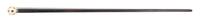 An Ivory and Ebonized Wood Walking Stick, Height overall 35 3/4 x diameter of handle 1 3/4 inches.
